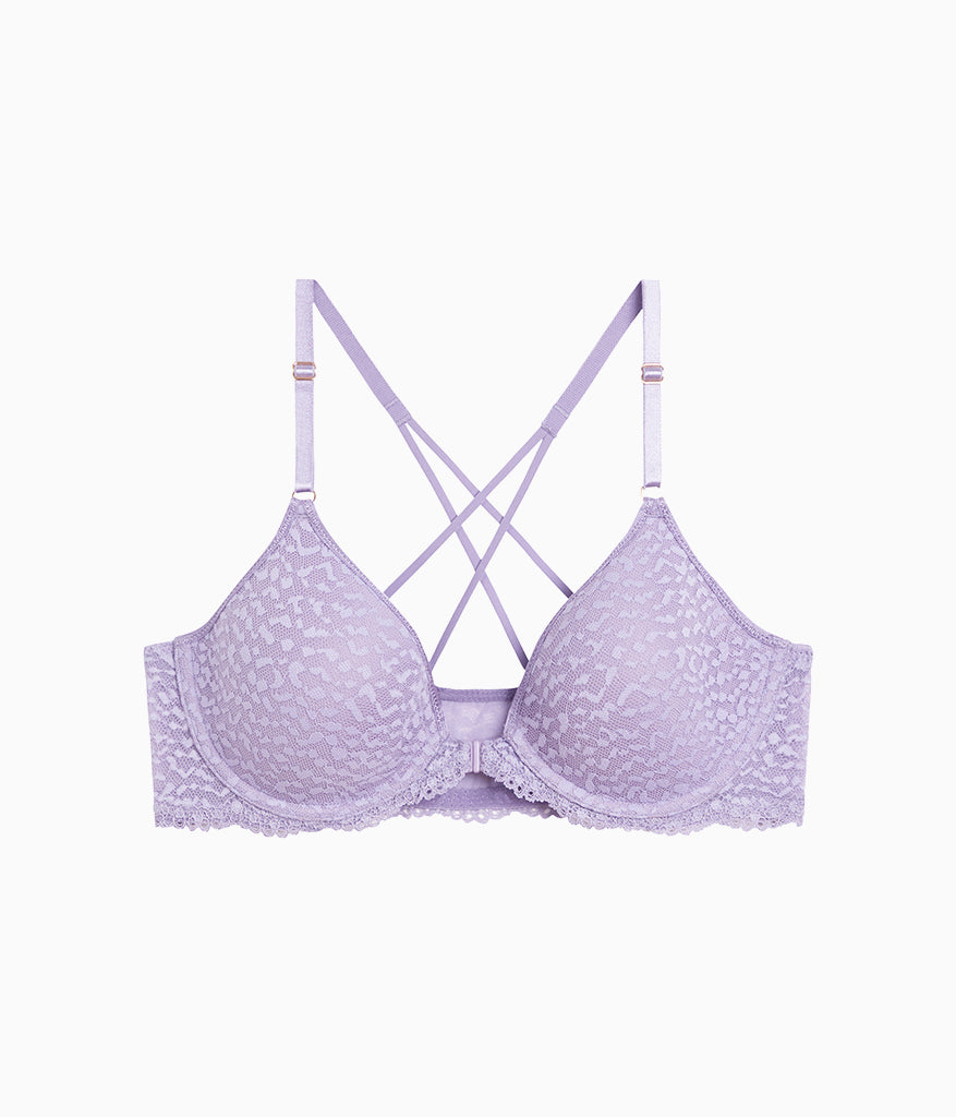 Untamed Front Close T-Shirt Bra - Lavender Gray | Wacoal Signature