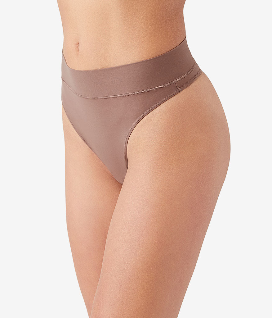 Nearly Nothing™ Hi-Waist Thong - Peppercorn | Wacoal Recommended