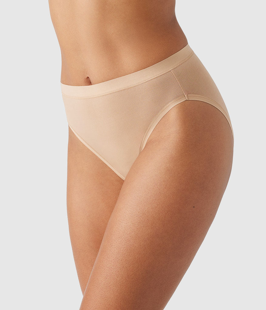 Understated Cotton Hi-Cut - Praline | Wacoal Discount