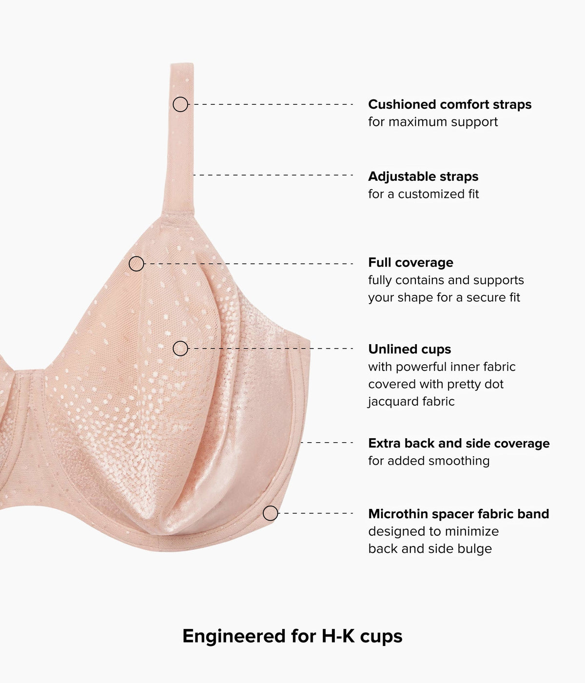 Back Appeal® H-K Cup Underwire Bra - Rose Dust | Wacoal Hot Sale