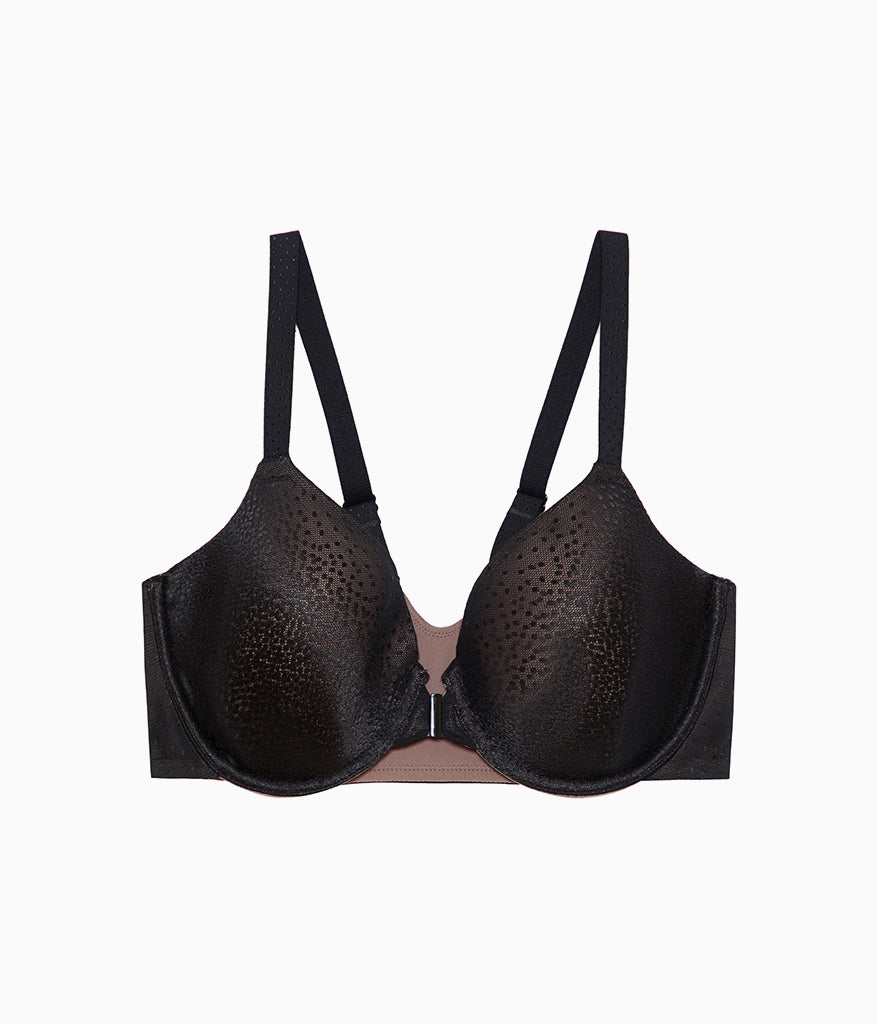Back Appeal® Front Close T-Shirt Bra - Black | Wacoal Quality
