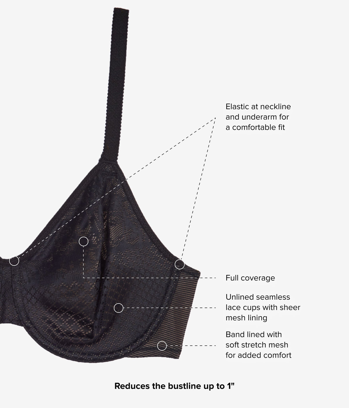 Visual Effects Minimizer Bra - Black | Wacoal Hot Sale