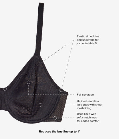 Visual Effects Minimizer Bra - Black | Wacoal Hot Sale