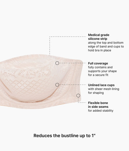 Visual Effects Strapless Minimizer Bra - Sand | Wacoal New
