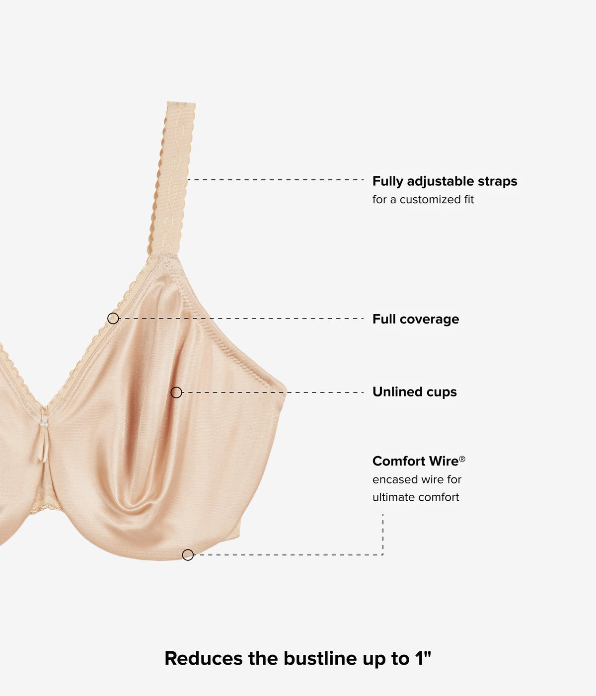 Simple Shaping Minimizer Bra - Sand | Wacoal New