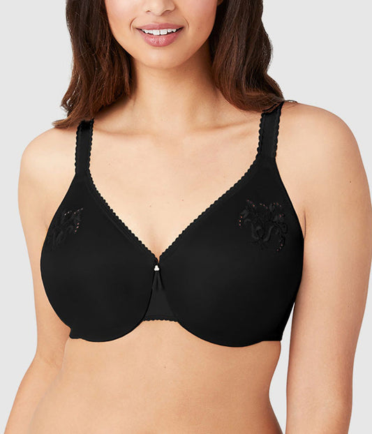 Slimline Seamless Underwire Minimizer Bra - Black | Wacoal Exclusive