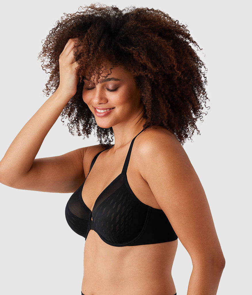Elevated Allure Front Close Underwire Bra - Black | Wacoal Exclusive