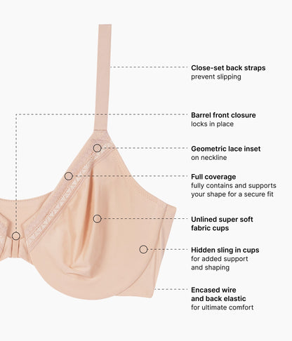 Perfect Primer Front Close Underwire Bra - Sand | Wacoal Featured