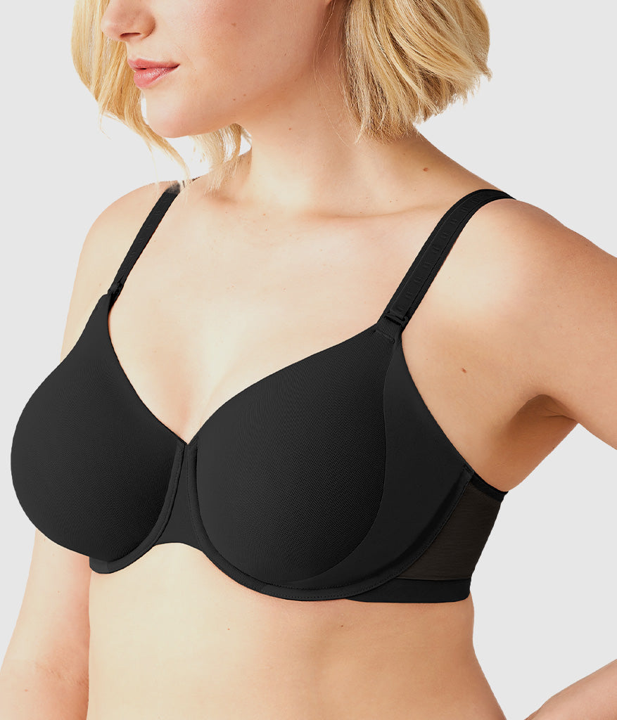 Shape Revelation® Uneven Underwire Bra - Black | Wacoal Customer Favorite