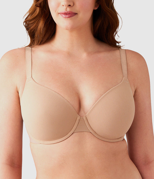 Shape Revelation® Shallow Top Underwire T-Shirt Bra - Praline | Wacoal Classic