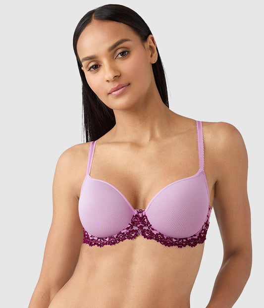 Embrace Lace® T-Shirt Bra - Lavender Sage/Dark Purple | Wacoal Great Value