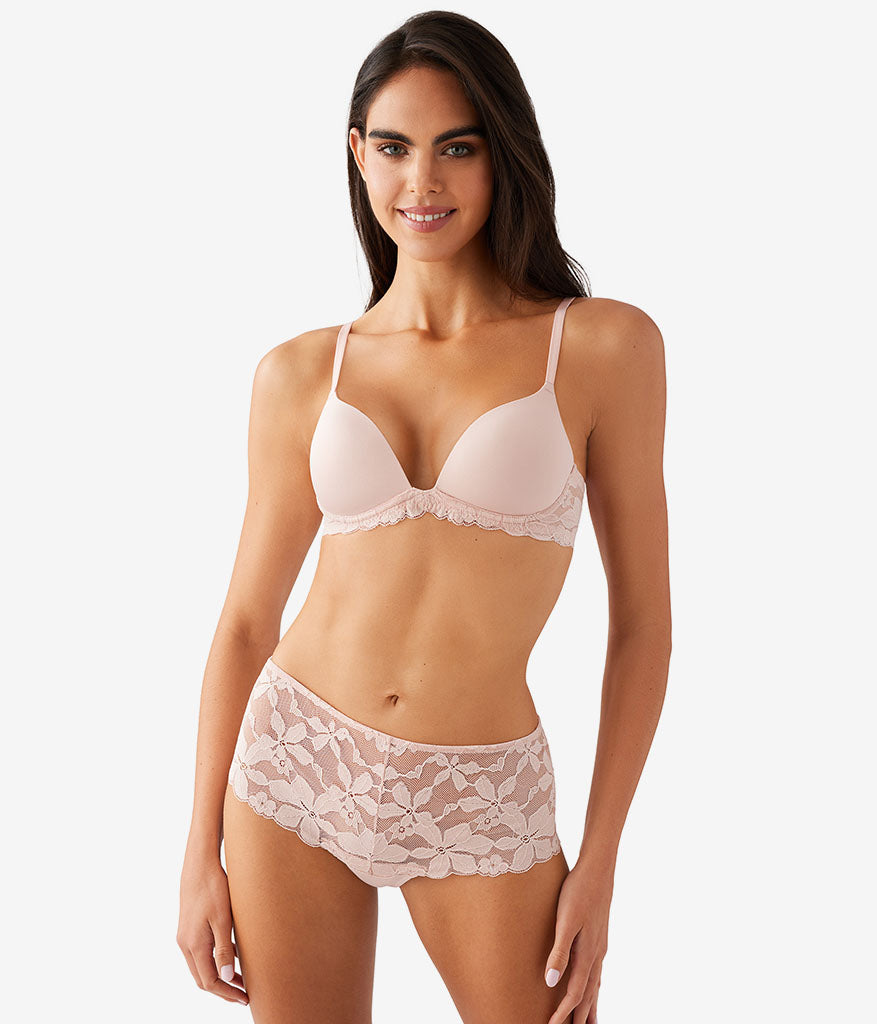 Feeling Famous Wire Free Push Up Bra - Rose Smoke/White | Wacoal Hot Sale