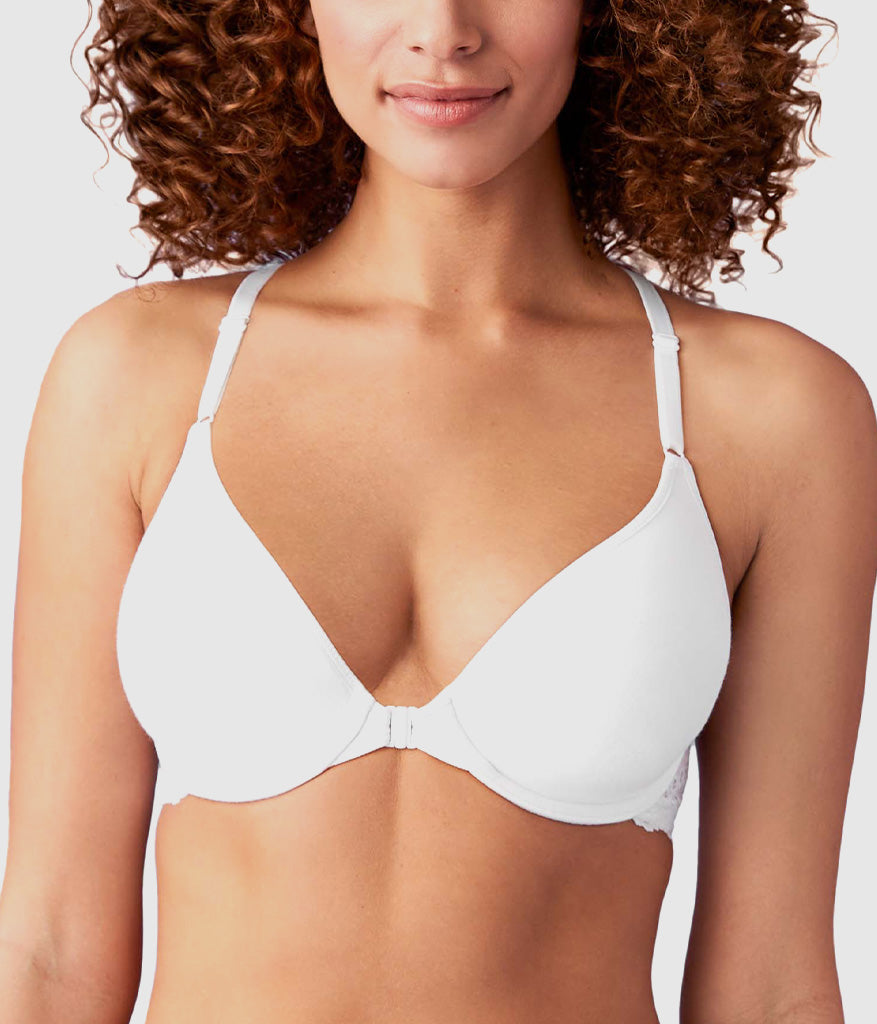 Inspired Eyelet Front Close T-Shirt Bra - White | Wacoal Hot Sale