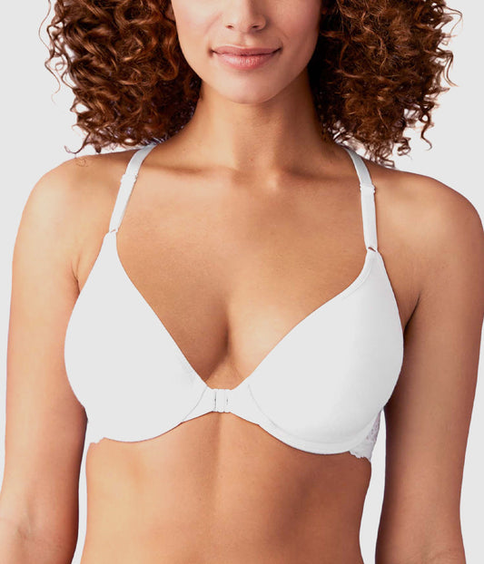 Inspired Eyelet Front Close T-Shirt Bra - White | Wacoal Hot Sale