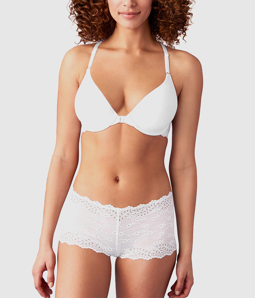 Inspired Eyelet Front Close T-Shirt Bra - White | Wacoal Hot Sale