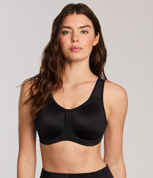 Simone Sport Underwire Bra - Black | Wacoal Classic