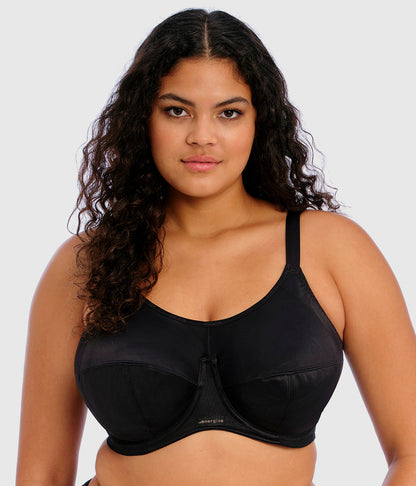 Energise Full Figure Underwire Sport Bra - Black | Wacoal Quality