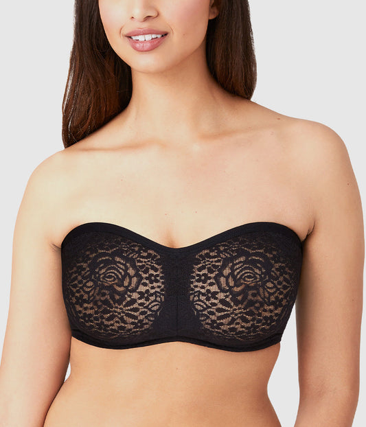 Halo Lace Strapless Underwire Bra - Black | Wacoal New