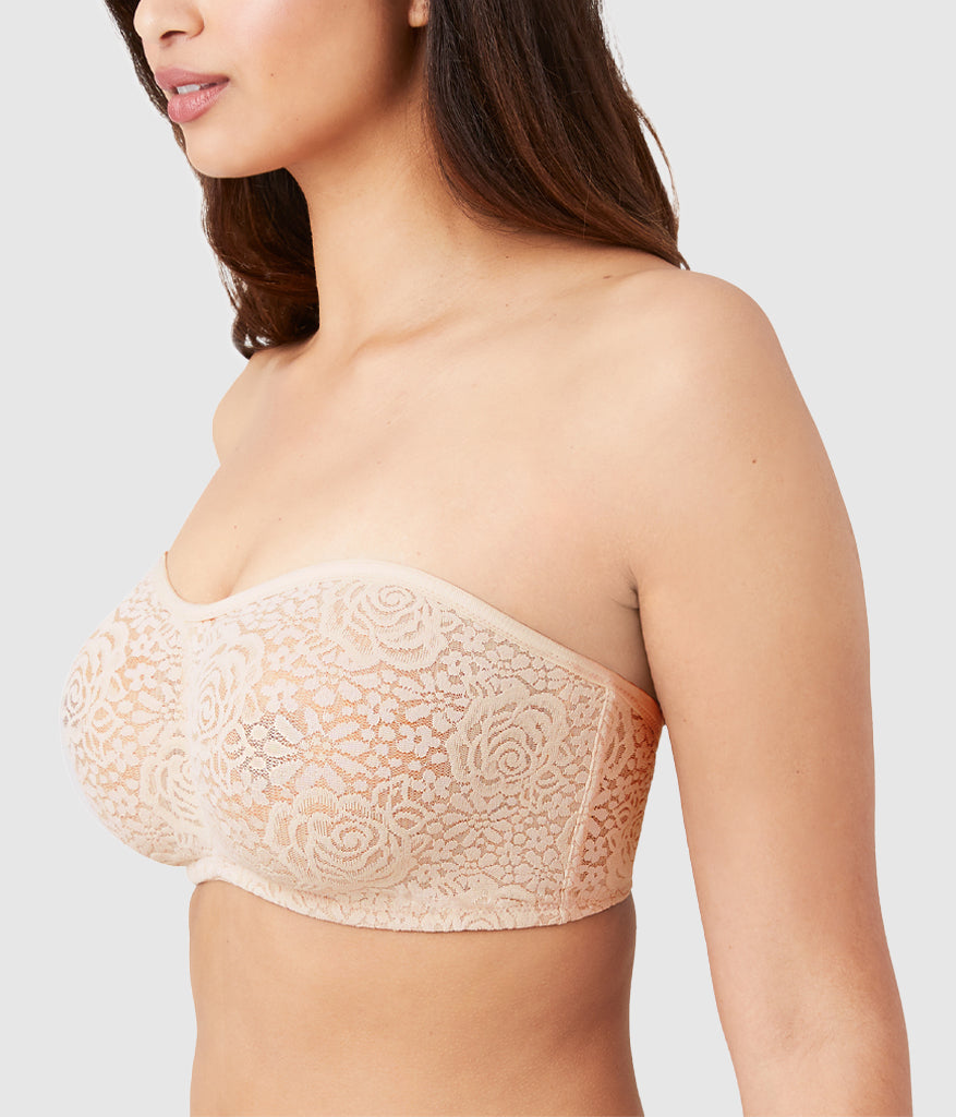 Halo Lace Strapless Underwire Bra - Sand | Wacoal Deals