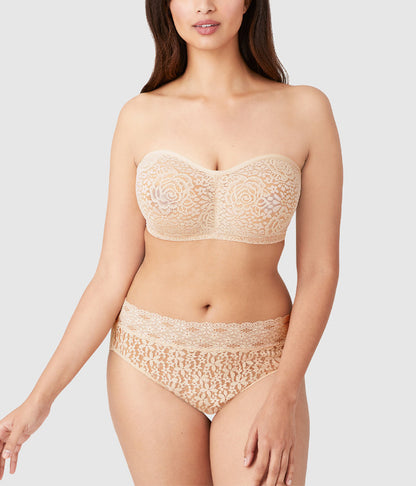 Halo Lace Strapless Underwire Bra - Sand | Wacoal Deals
