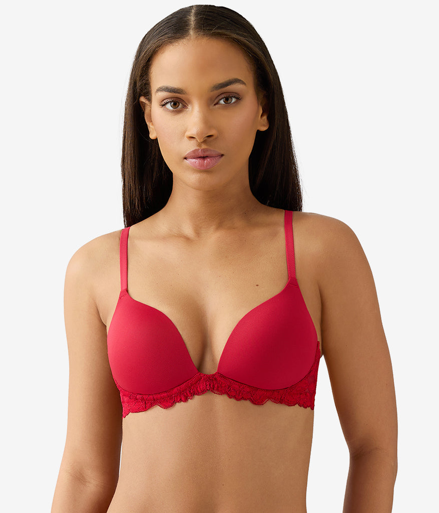 Feeling Famous Wire Free Push Up Bra - Chili Pepper/Biking Red | Wacoal Exclusive