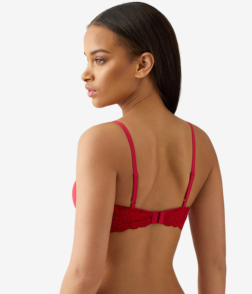Feeling Famous Wire Free Push Up Bra - Chili Pepper/Biking Red | Wacoal Exclusive
