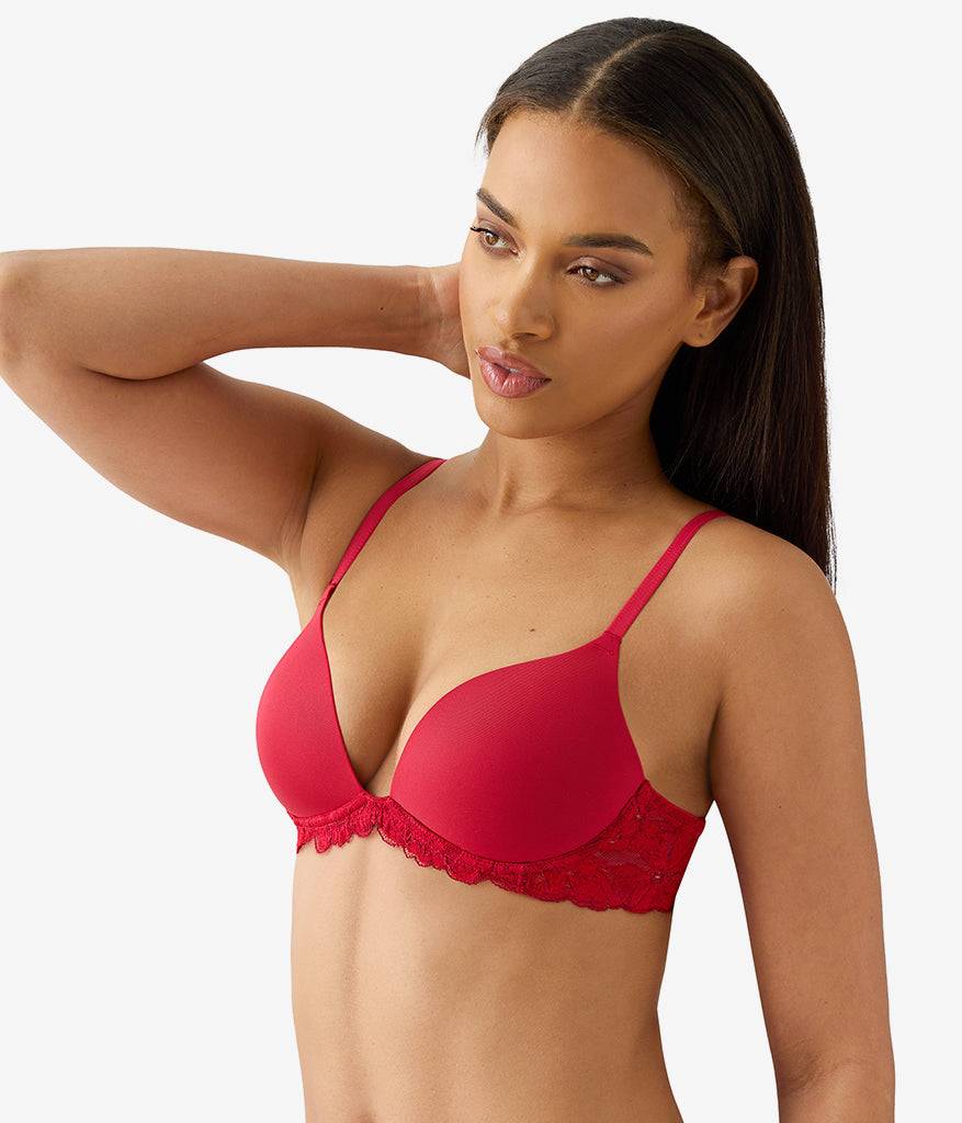 Feeling Famous Wire Free Push Up Bra - Chili Pepper/Biking Red | Wacoal Exclusive