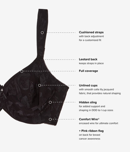 Awareness Underwire Bra - Black | Wacoal Quality