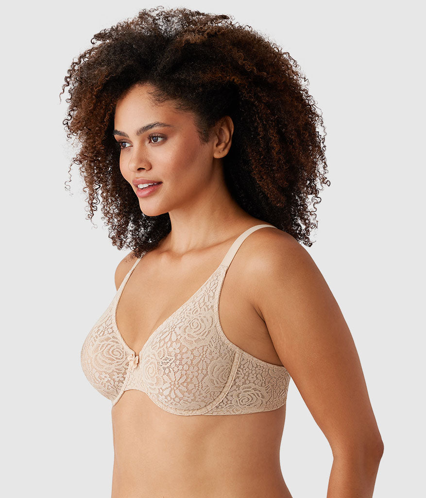 Halo Lace Underwire Bra - Sand | Wacoal Signature