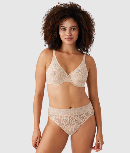 Halo Lace Underwire Bra - Sand | Wacoal Signature