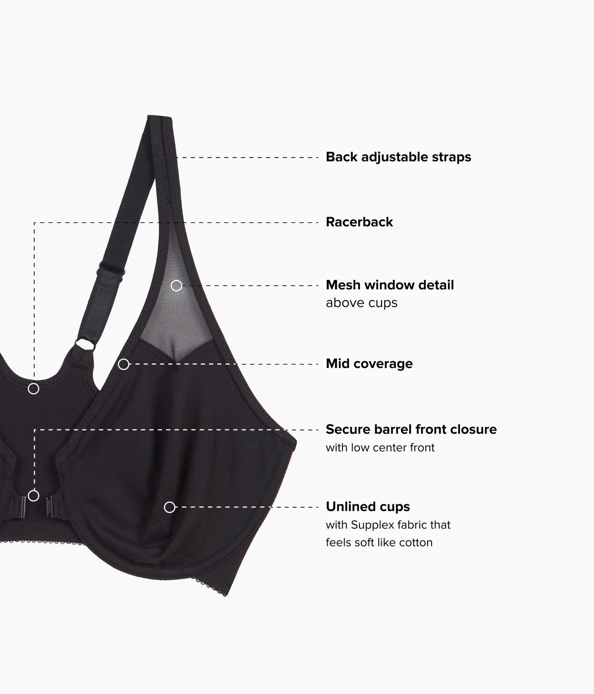 Body by Wacoal Racerback Underwire Bra - Black | Wacoal Best Price