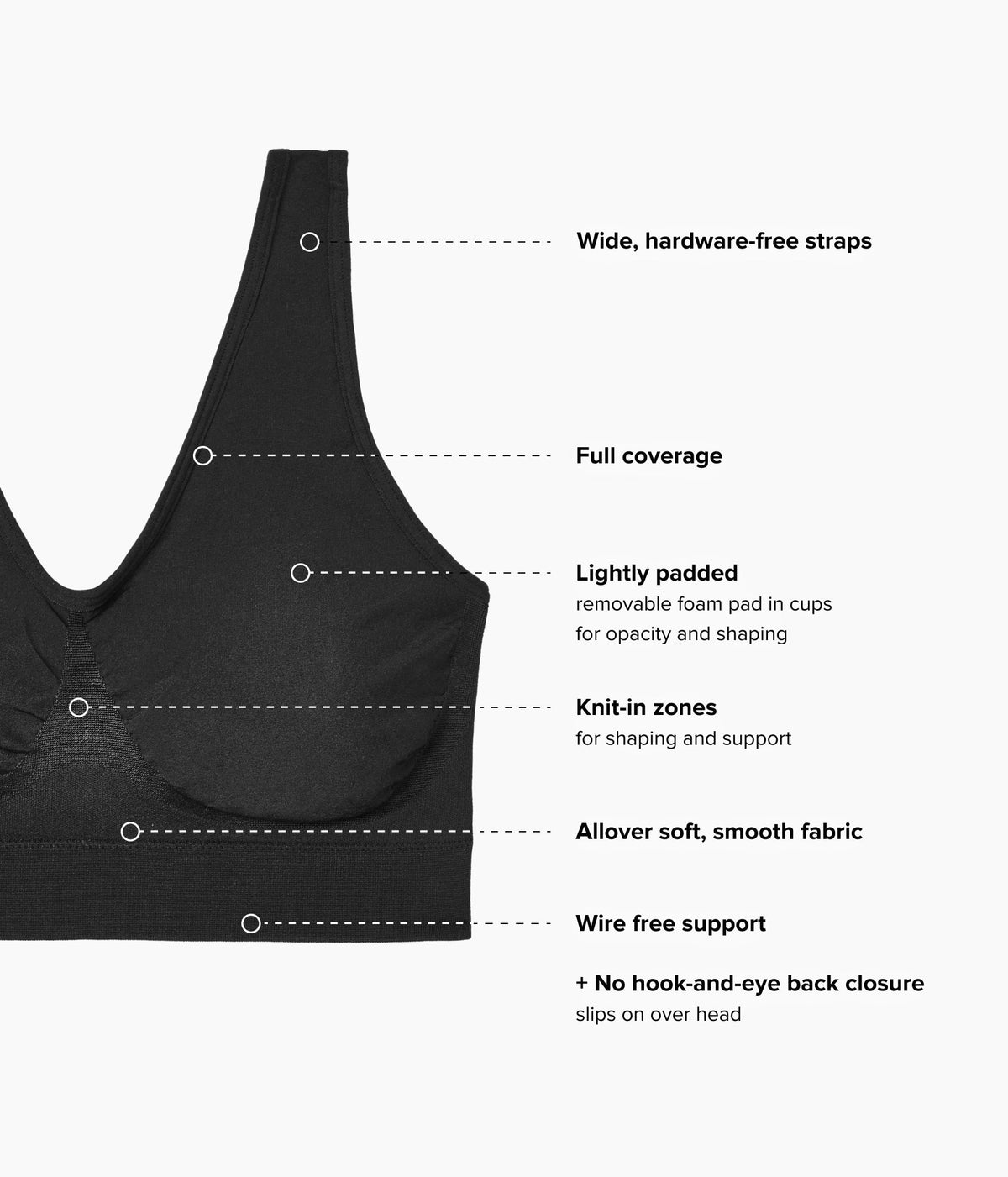 B-Smooth® Wire Free Bralette - Black | Wacoal Signature