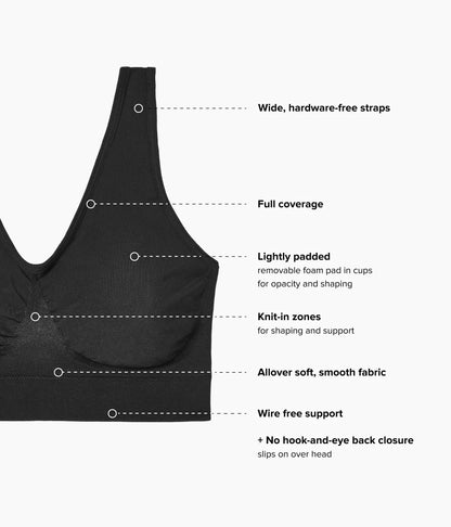 B-Smooth® Wire Free Bralette - Black | Wacoal Signature