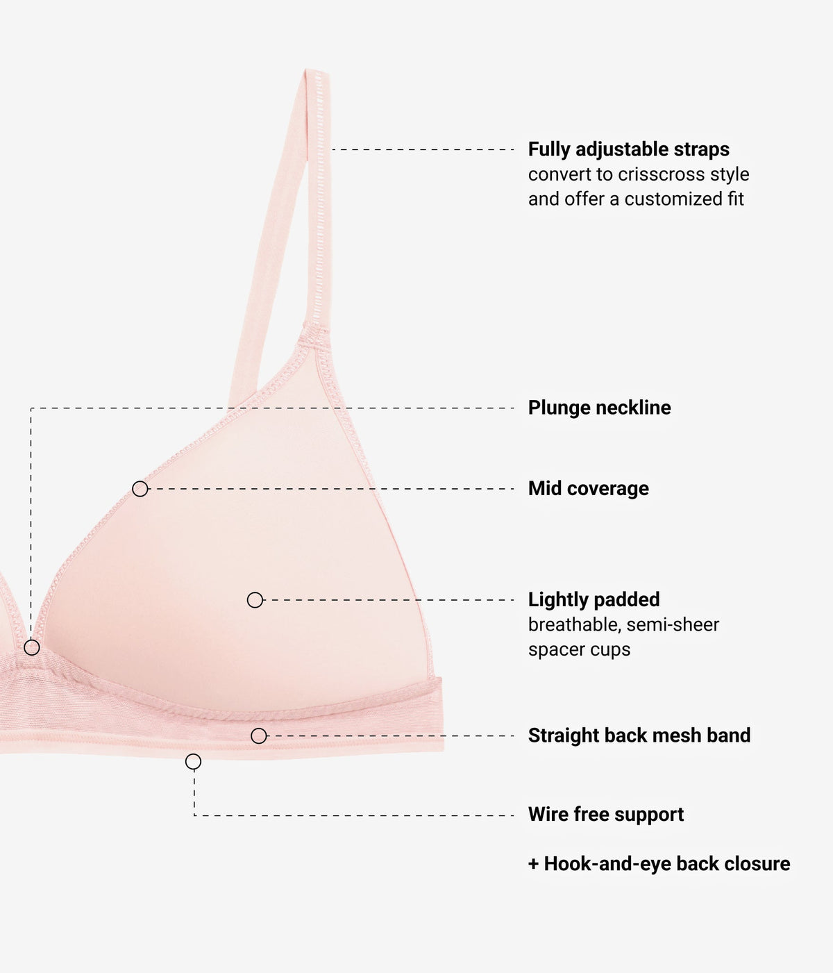 Full Transparency Bralette - Rose Smoke | Wacoal Value
