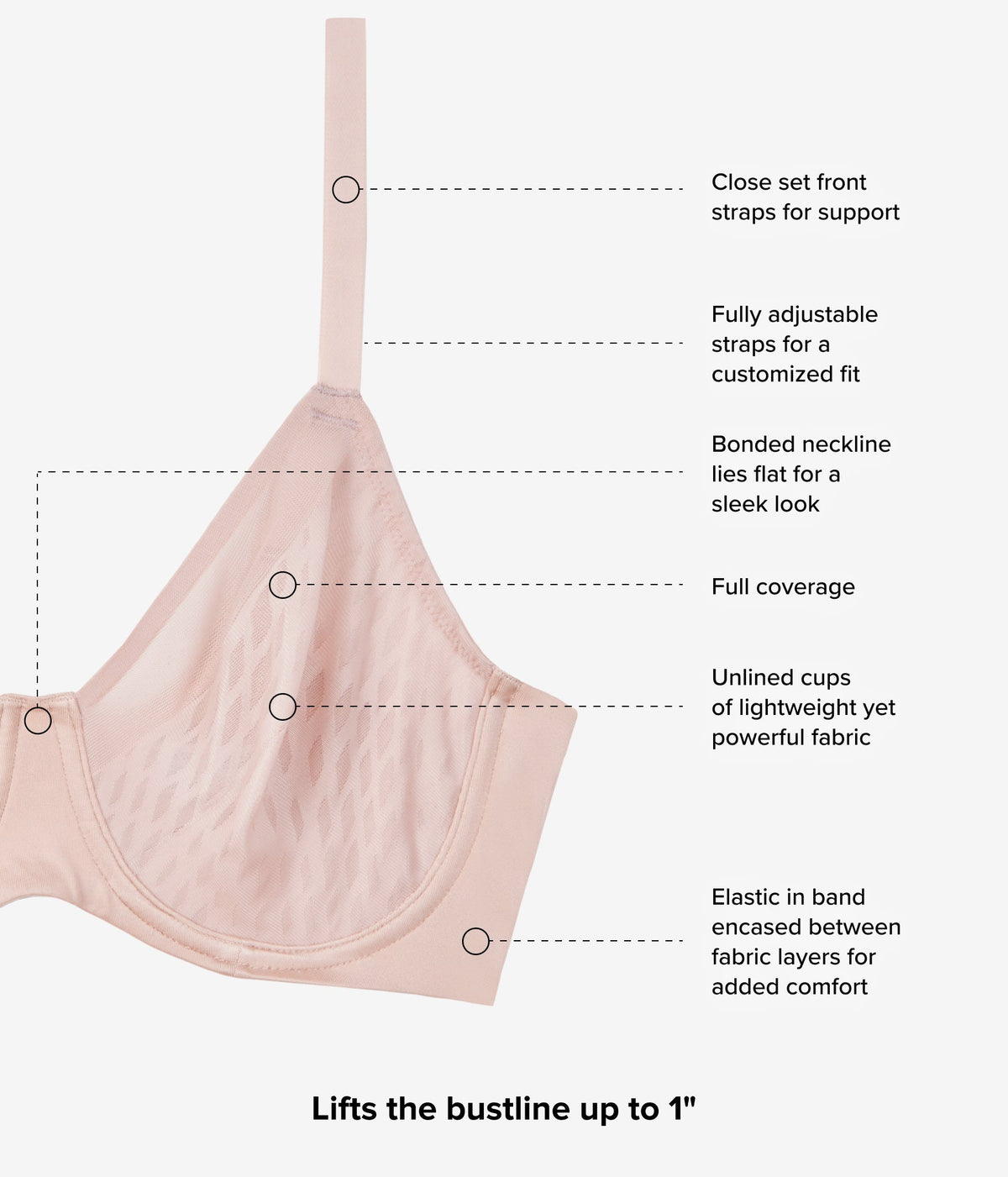 Elevated Allure Underwire Bra - Rose Dust | Wacoal Popular