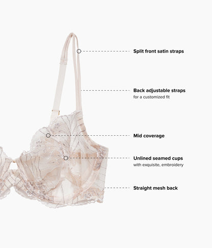 Midnight Soiree Underwire Bra - Champagne | Wacoal New