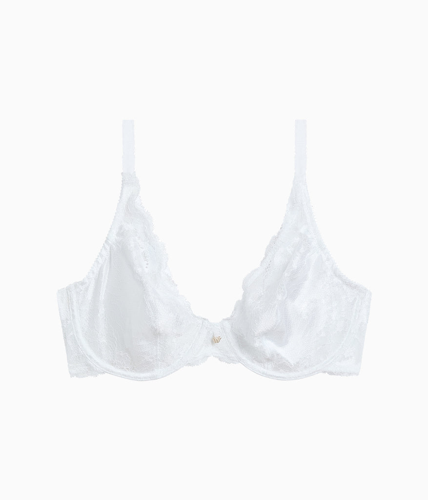 Modern Affair Plunge Underwire Bra - White | Wacoal Classic