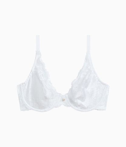 Modern Affair Plunge Underwire Bra - White | Wacoal Classic