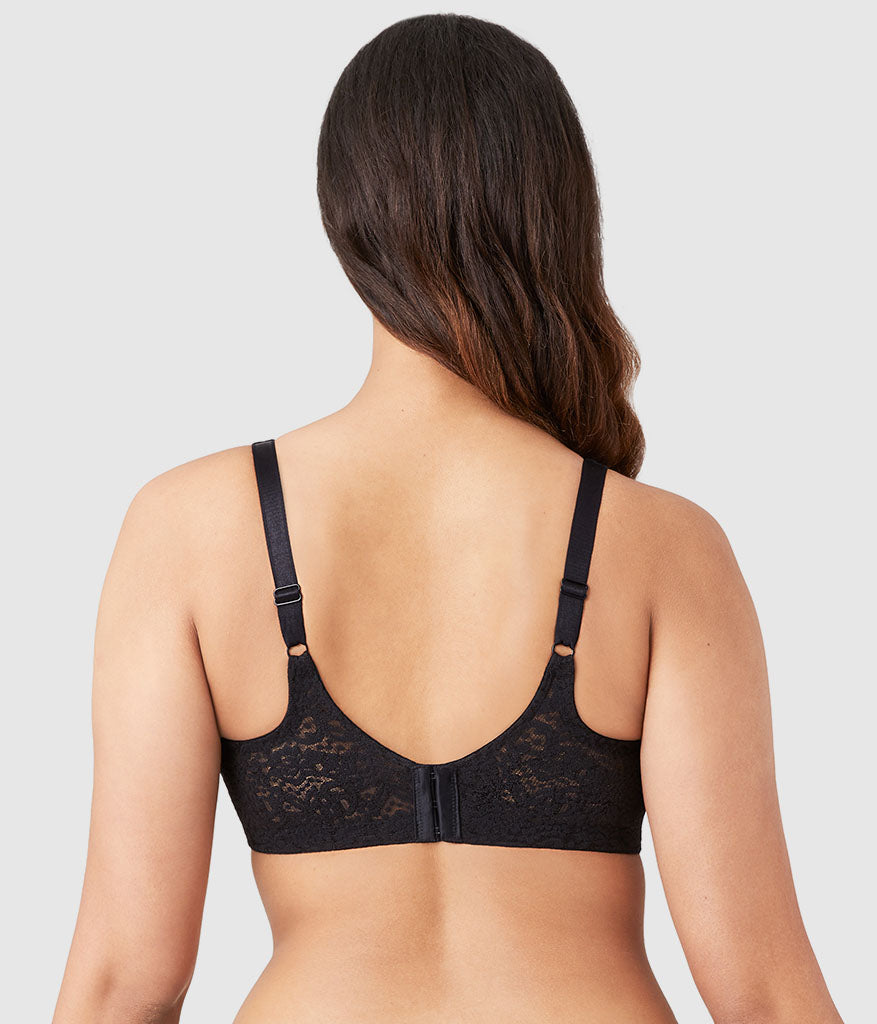 Halo Lace Full Figure Underwire Bra - Black | Wacoal Best Price