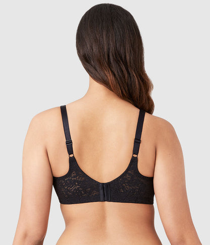 Halo Lace Full Figure Underwire Bra - Black | Wacoal Best Price