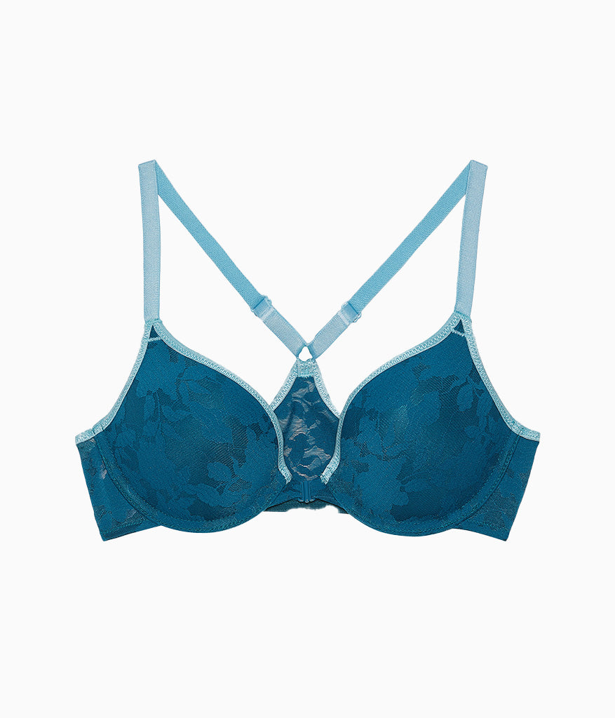 Shadow Scene Front Close Push Up Bra - Blue Coral | Wacoal Premium