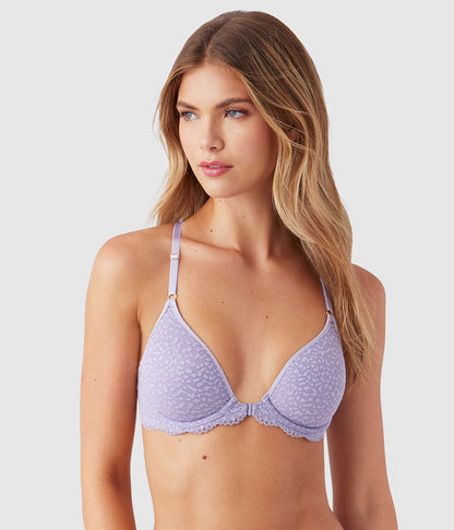 Untamed Front Close T-Shirt Bra - Lavender Gray | Wacoal Signature