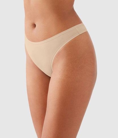 Understated Cotton Thong - Sand | Wacoal Customer Favorite