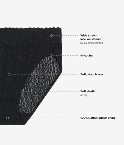 High Bar™ Hi Cut - Black | Wacoal Great Value