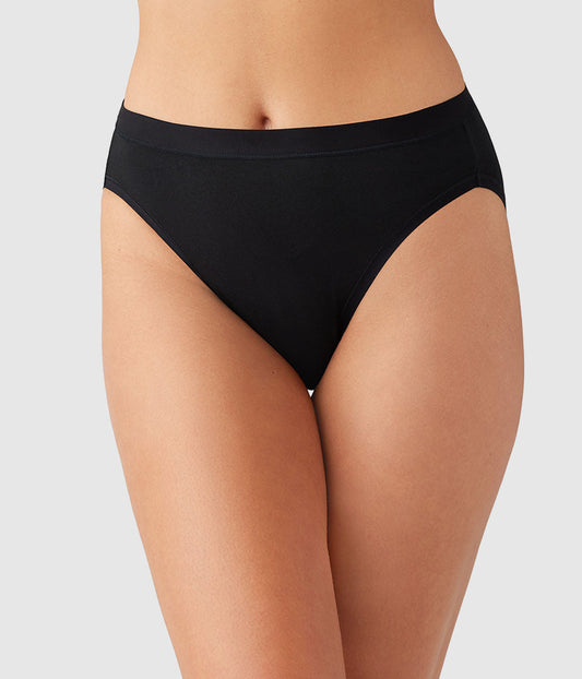 Understated Cotton Hi-Cut - Black | Wacoal Special Offer