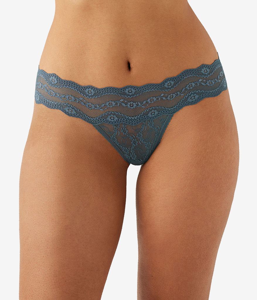 Lace Kiss Thong - Stormy Weather | Wacoal Value