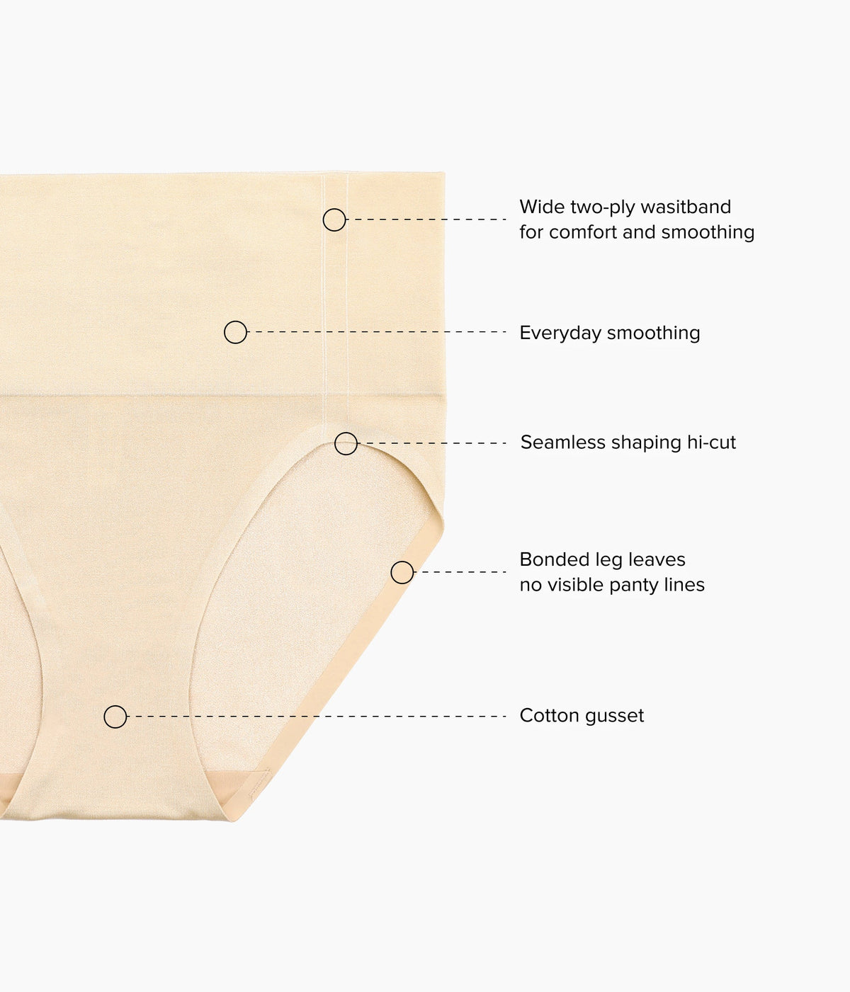 Smooth Series™ Shaping Hi-Cut - Sand | Wacoal Classic