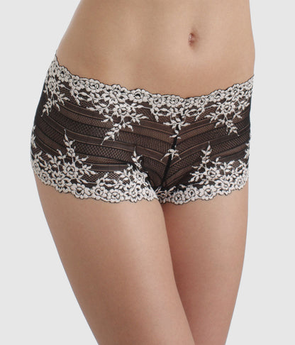Embrace Lace® Boyshort - Black | Wacoal Best Seller