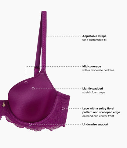 Vivid Attraction T-Shirt Bra - Dark Purple | Wacoal Trending