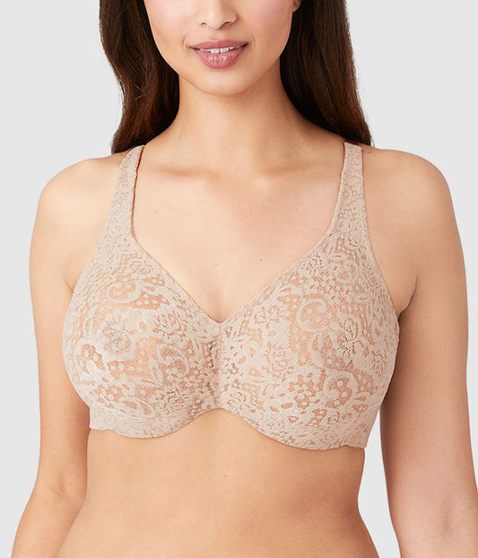 Halo Lace Full Figure Underwire Bra - Toast | Wacoal Classic
